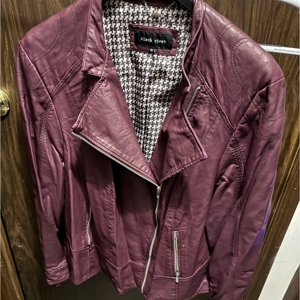 Black Rivet Leather Jacket.